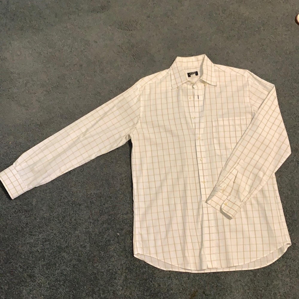 Paul & Shark men’s button down white cream square